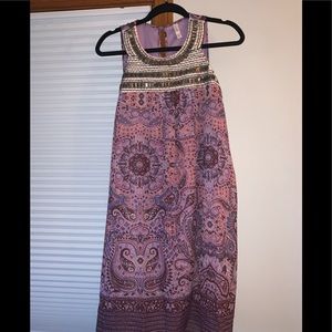 Dress with Beaded Neck